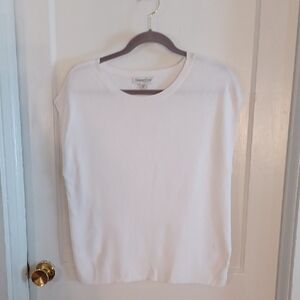 Coldwater Creek White Sleeveless Top Knit Top Size Xlarge New No Tags